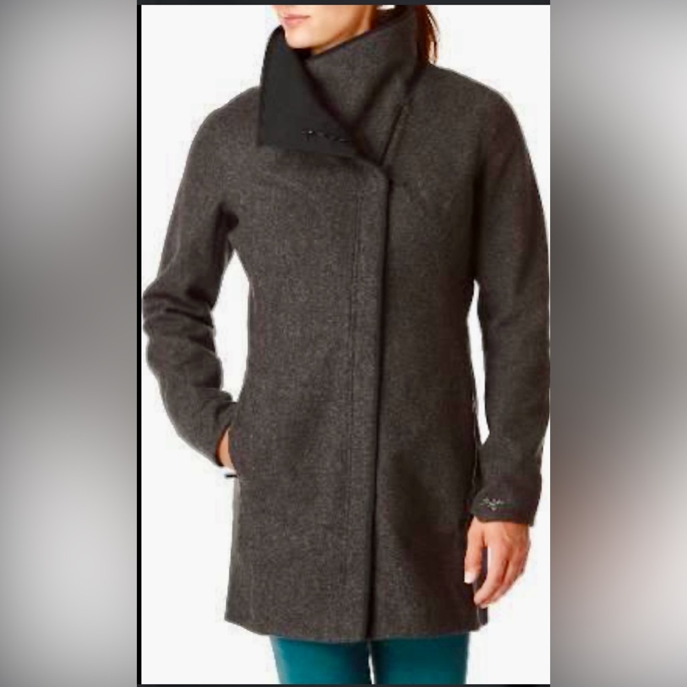 Arcteryx wool grey women’s jacket size Large